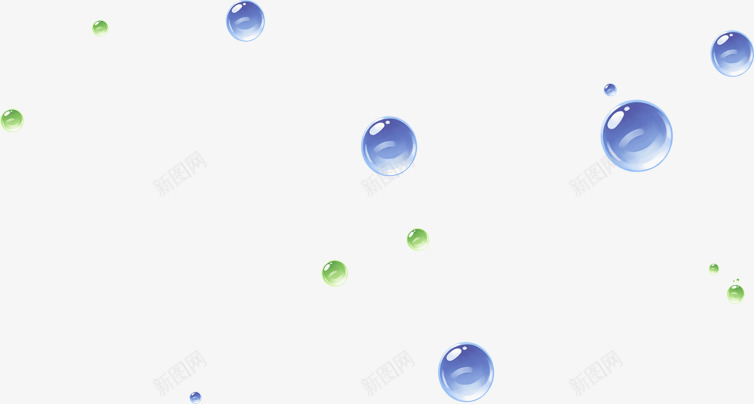 蓝色气泡漂浮海报png免抠素材_新图网 https://ixintu.com 气泡 海报 漂浮 蓝色