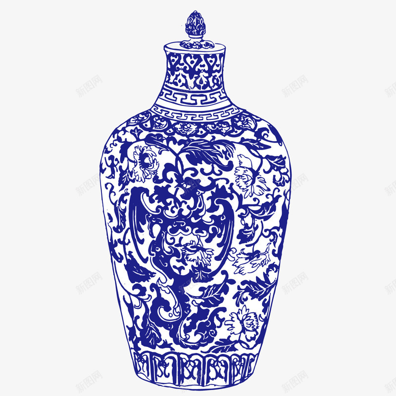 中国风青花瓷车身广告png免抠素材_新图网 https://ixintu.com 中国风 车身广告 青花瓷