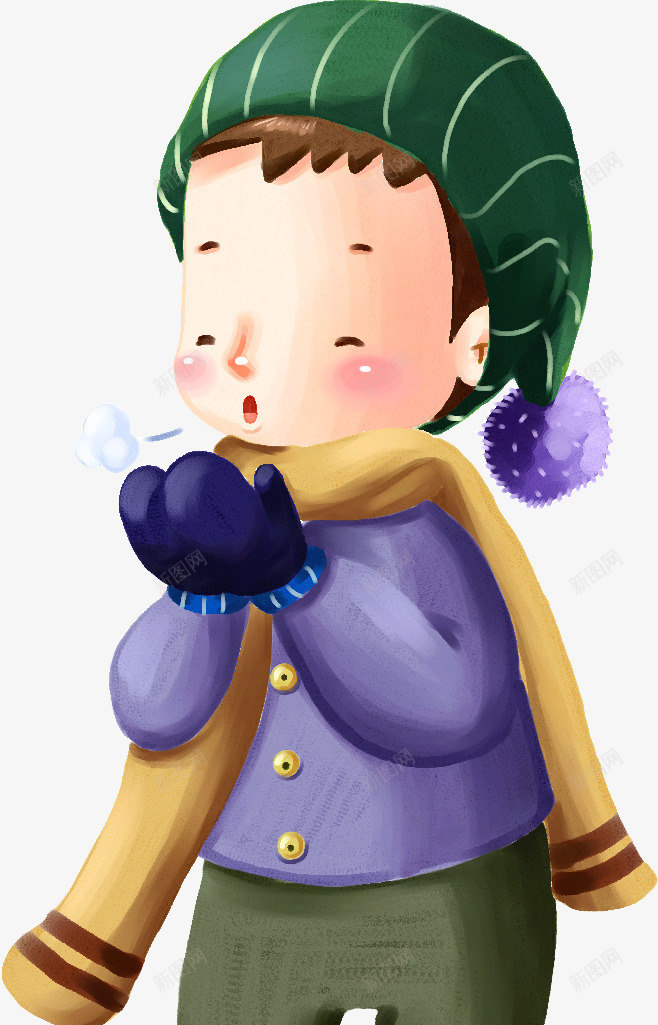 手绘卡通创意哈气的小孩子png免抠素材_新图网 https://ixintu.com 创意 卡通 小孩子
