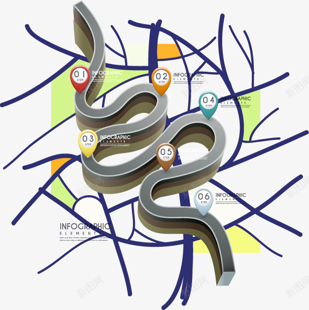地铁线背景灰色道路目录png免抠素材_新图网 https://ixintu.com 创意 图表 数据分析 目录设计 装饰