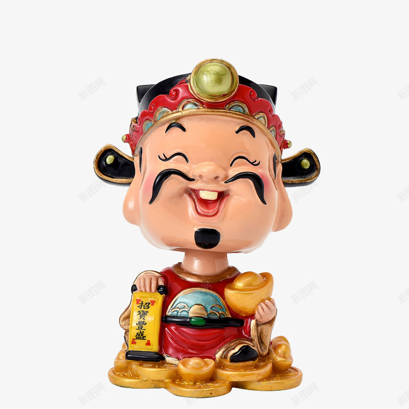 开心的财神爷png免抠素材_新图网 https://ixintu.com 产品实物 开心 摆饰 财神爷