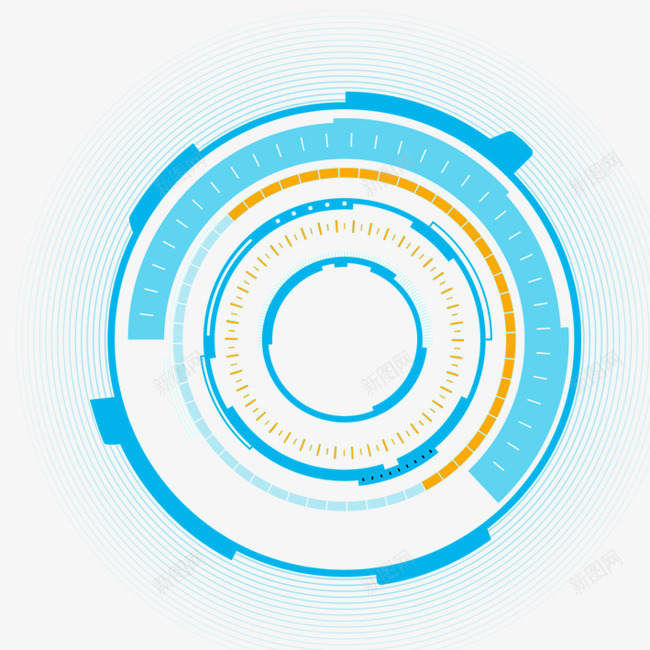 科技元素psd免抠素材_新图网 https://ixintu.com 圆形 技术 科技元素 芯片