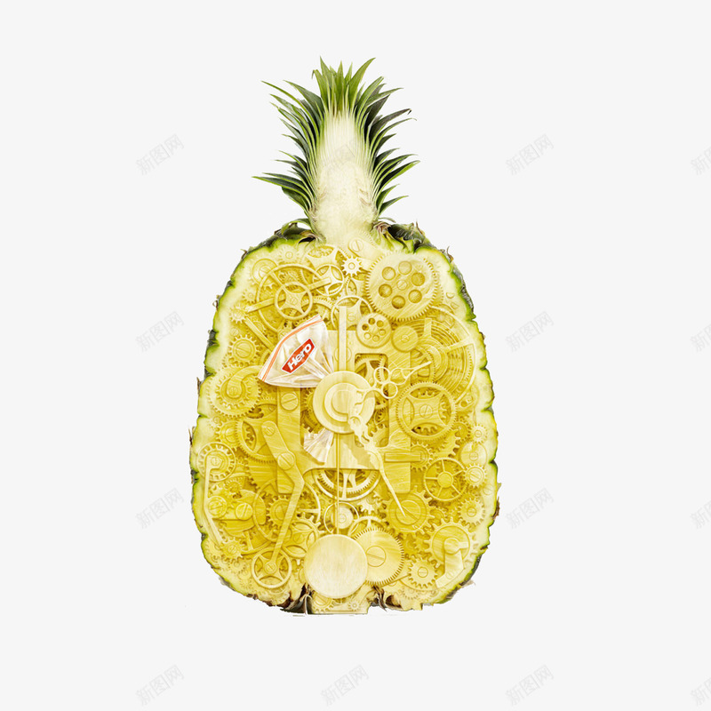 菠萝png免抠素材_新图网 https://ixintu.com 水果 花纹 菠萝 雕花