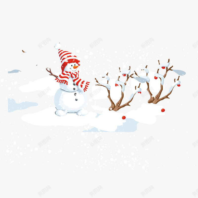 冬季小雪人png免抠素材_新图网 https://ixintu.com 下雪 冬天 冬季 冰冷 冰凉 堆雪人 大雪 寒冬 寒冷 雪人 雪花