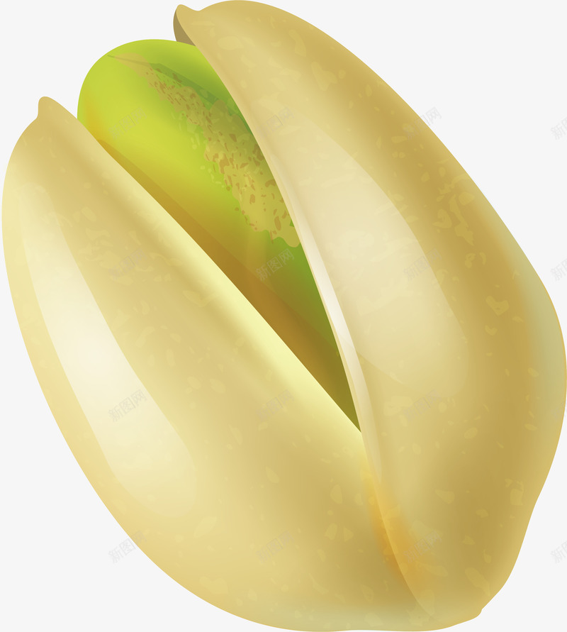 白色开心果卡通插画png免抠素材_新图网 https://ixintu.com 卡通插画 圆形 开心果 白色 美味 零食