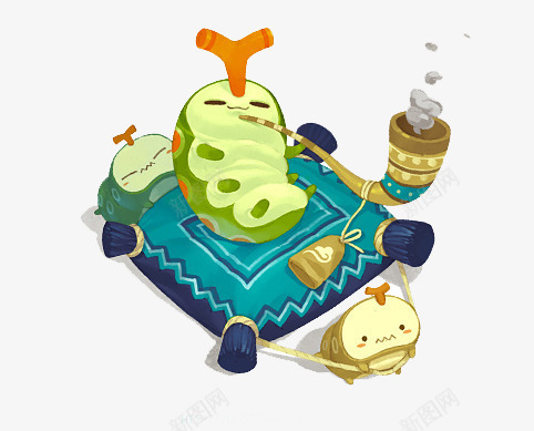 扁平化毛毛虫png免抠素材_新图网 https://ixintu.com H5页面 创意卡通元素 卡通 扁平 扁平化 扁平素材 毛毛虫 电商卡通 网页设计卡通