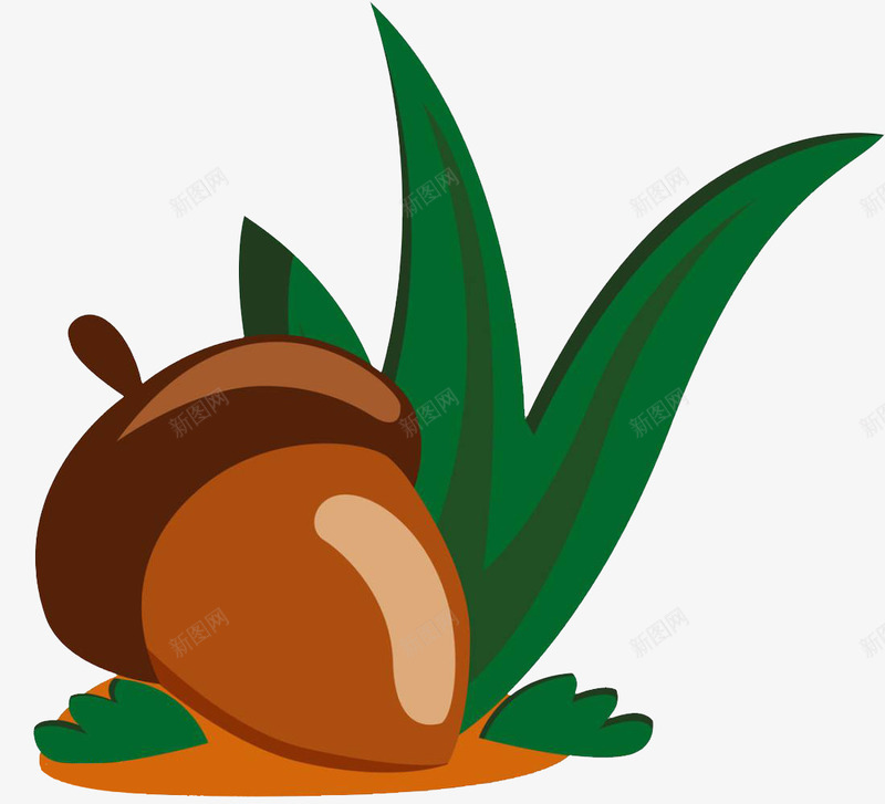 卡通绘画橡树果实png免抠素材_新图网 https://ixintu.com 卡通果子 卡通绘画 果实 橡实 橡树果 橡碗子