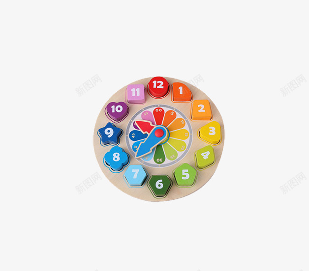 积木时钟png免抠素材_新图网 https://ixintu.com 2岁 E8043 Hape 产品实物 德国 认知数字时间的积木时钟