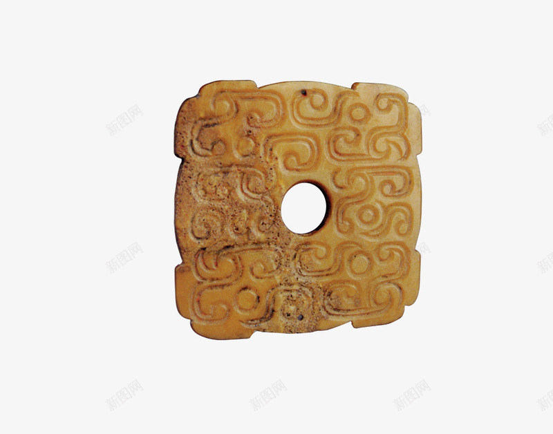 玉牌png免抠素材_新图网 https://ixintu.com 古董 玉 玉器 珠宝 饰品 黄色