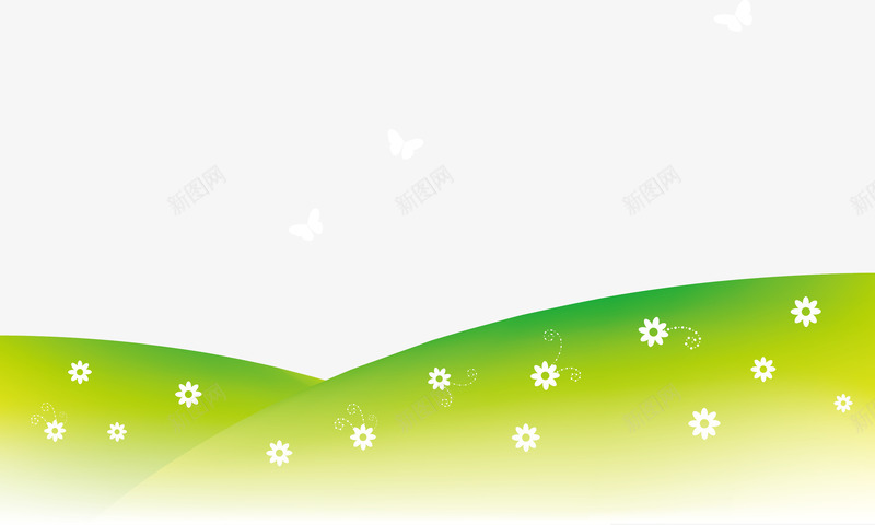 绿色草地小花背景矢量图ai免抠素材_新图网 https://ixintu.com 小花背景 绿色草地 花朵草地矢量图 矢量图
