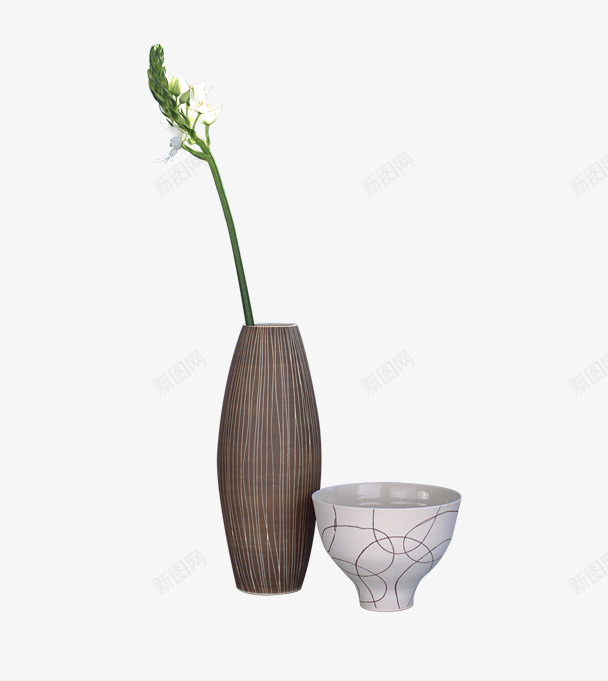 精美花瓶png免抠素材_新图网 https://ixintu.com 一枝花 七叶 几何线条花瓶 平面设计 棕色线条花瓶 瓶子 精美花瓶 艺术感花瓶 花 花盆 装饰