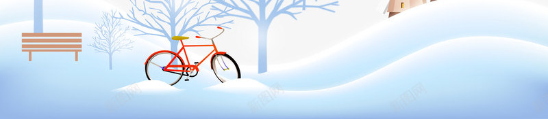 冬日下的雪景psd免抠素材_新图网 https://ixintu.com PNG免抠图 PNG免抠图下载 北方 单车 新图网 梅花 深冬 雪地