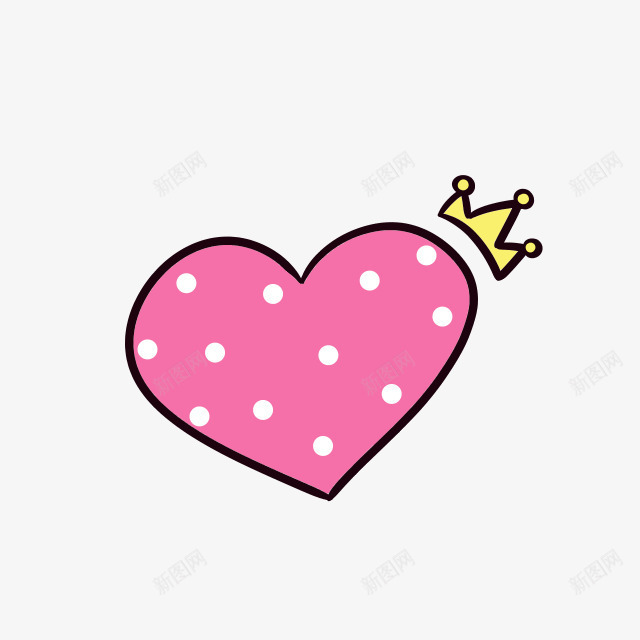 卡通心形红色心png免抠素材_新图网 https://ixintu.com 卡通 心形 红色