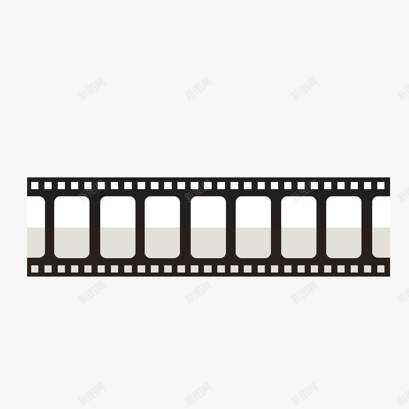 黑白胶带png免抠素材_新图网 https://ixintu.com 卡通电影素材 电影元素 电影院