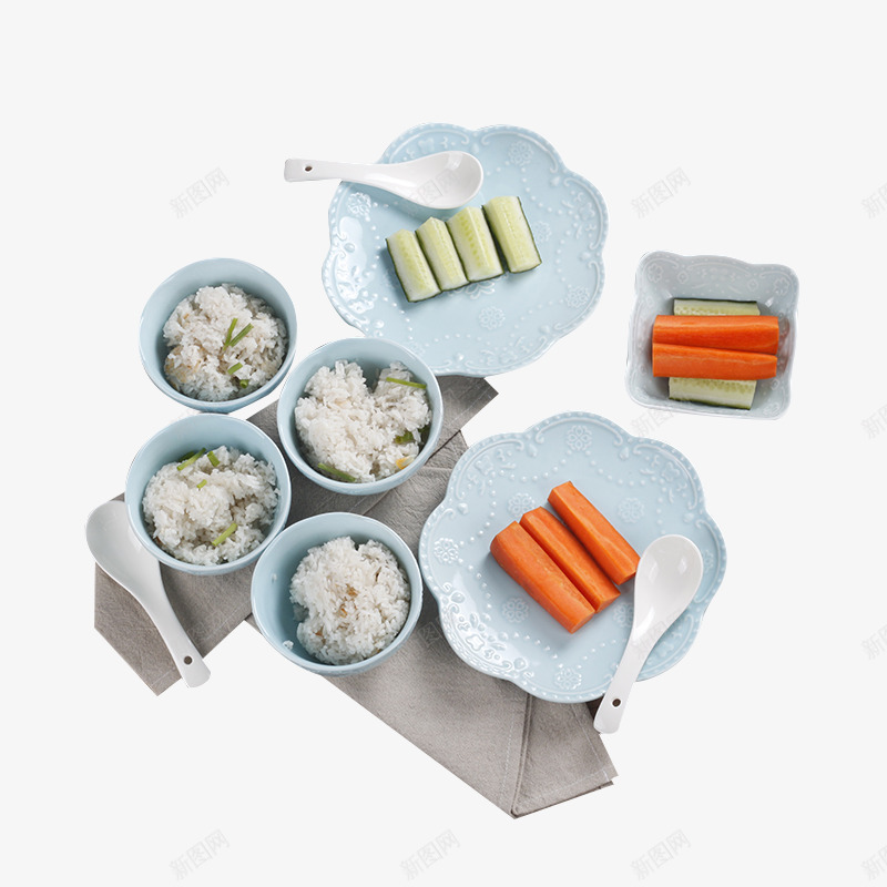 日系风格套碗系列png免抠素材_新图网 https://ixintu.com 套碗 套碗系列 小清新套碗 日系风格套碗 简约风格套碗 蓝色小碎花套碗 餐饮用品