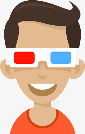 手绘观影男士3D眼镜png免抠素材_新图网 https://ixintu.com 3d 男士 眼镜