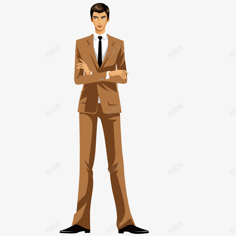 时尚男士矢量图ai免抠素材_新图网 https://ixintu.com 人物 卡通 时尚男士 高冷男士 高冷白领 矢量图