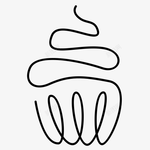 纸杯蛋糕线性图png免抠素材_新图网 https://ixintu.com 纸杯蛋糕 纸杯蛋糕矢量素材 纸杯蛋糕线性图设计免费下载