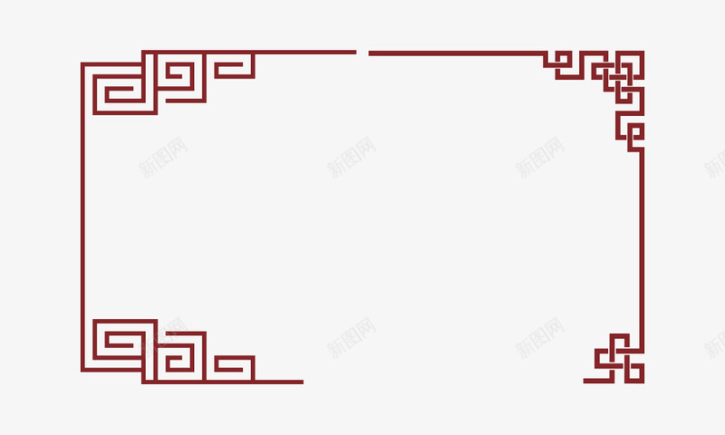 中国风边框png免抠素材_新图网 https://ixintu.com 中国风 中国风边框圆 复古 框架