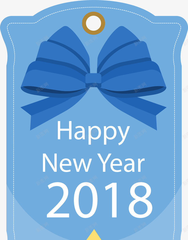 2018蓝色蝴蝶结标签png免抠素材_新图网 https://ixintu.com 2018新年标签 2018标签 手绘标签 手绘蝴蝶结 新年贺卡 时尚标签 标签 精美新年标签 精美贺卡 蓝色蝴蝶结 蓝色贺卡
