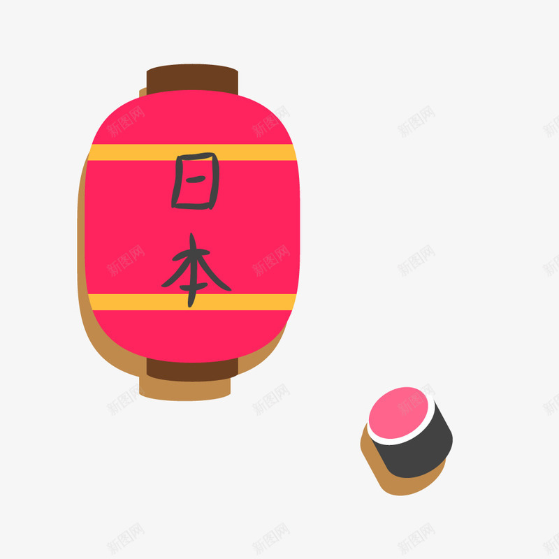 日本新出彩图png免抠素材_新图网 https://ixintu.com 东方文化 平面设计 新春 日本 红色灯笼 美食 美食文化