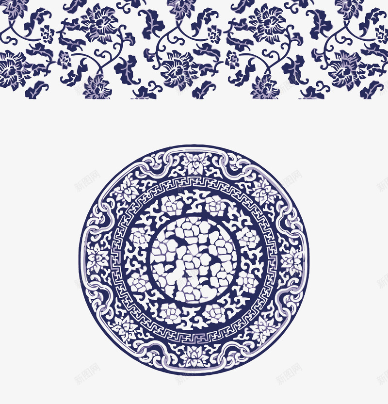 中国风青花瓷花纹矢量图eps免抠素材_新图网 https://ixintu.com PNG图片 PNG图片素材 PNG素材 PNG素材免费下载 中式 圆形 青花瓷花纹 矢量图