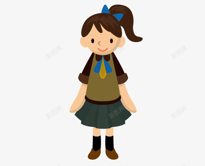 中学生女孩png免抠素材_新图网 https://ixintu.com 中学生女孩 可爱女孩 矢量女孩