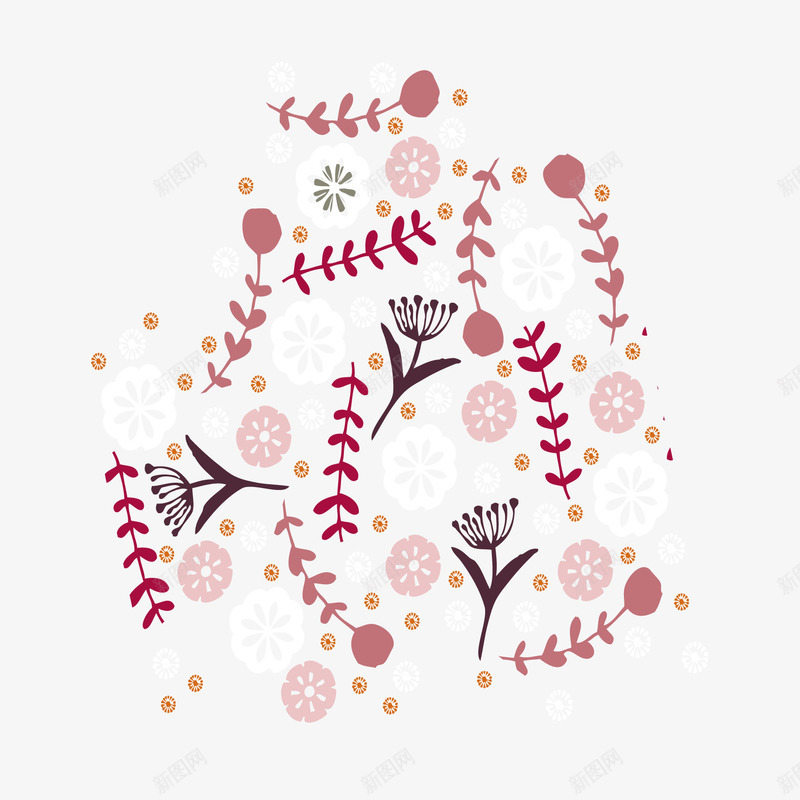 淡雅碎花艺术图案矢量图ai免抠素材_新图网 https://ixintu.com 图案 淡雅 淡雅碎花艺术图案 碎花 艺术 矢量图