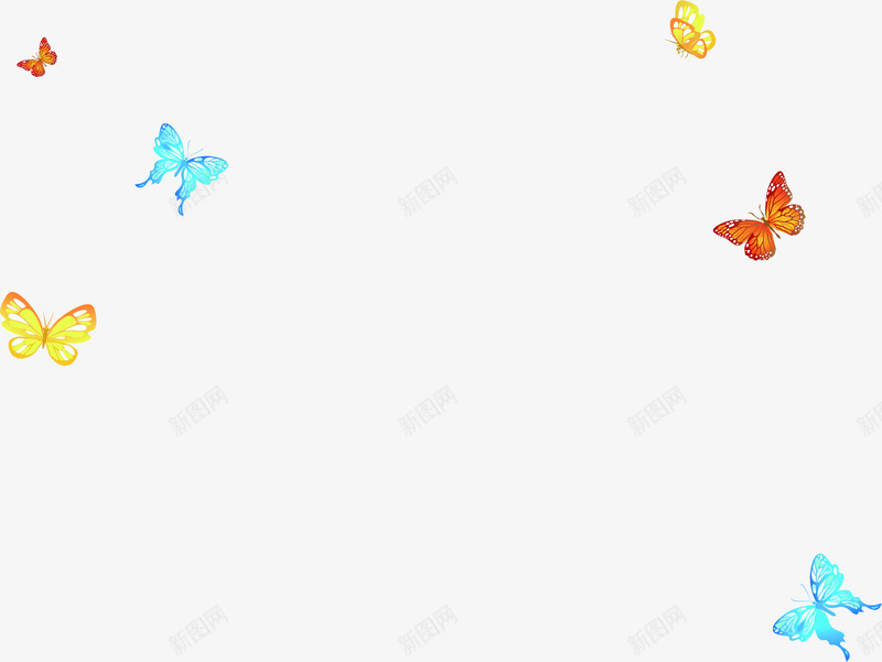 彩色春天艺术蝴蝶png免抠素材_新图网 https://ixintu.com 彩色 春天 艺术 蝴蝶 设计