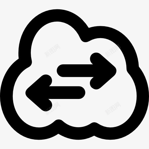 云计算图标png_新图网 https://ixintu.com 云计算 传输 多媒体接口 多媒体选项 存储 数据