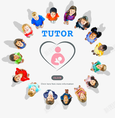 围成一圈的家教宣传画png免抠素材_新图网 https://ixintu.com 围成一圈 孩童 宣传 家教