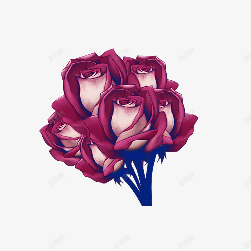 手绘红玫瑰图标png_新图网 https://ixintu.com 卡通玫瑰花 爱情图标 爱没有距离 美丽红玫瑰花 鲜花图标
