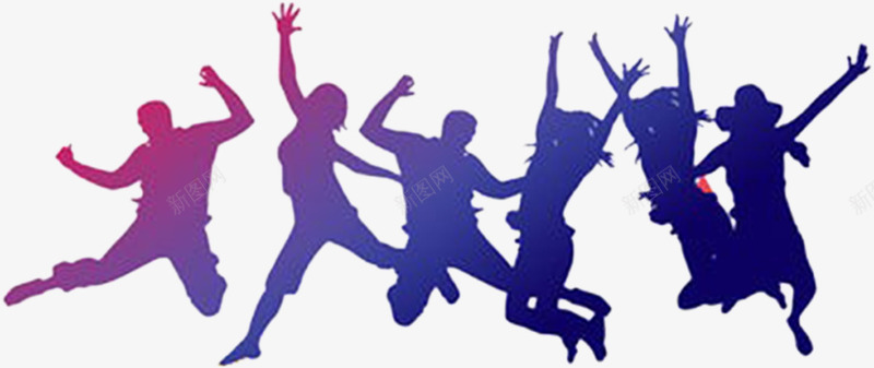 彩色时尚活力青春人物剪影png免抠素材_新图网 https://ixintu.com 人物 剪影 彩色 时尚 活力 青春