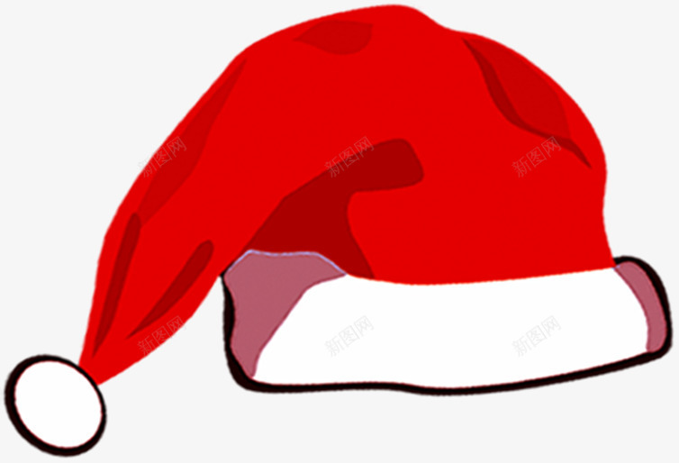 手绘新年卡通圣诞帽子png免抠素材_新图网 https://ixintu.com 卡通 圣诞 帽子 新年