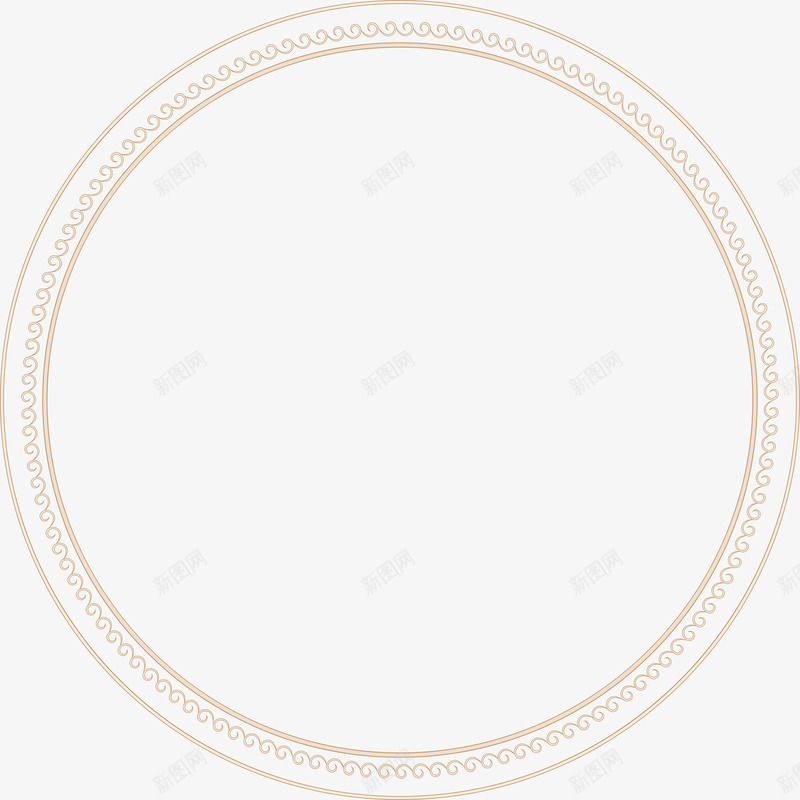 圆形花纹边框纹理png免抠素材_新图网 https://ixintu.com 免抠PNG 圆形 圆形相框 简单 简约 简约花纹 边框
