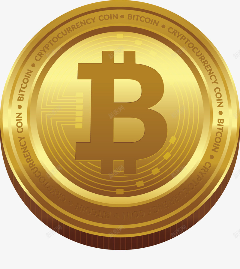 精致金色的比特币矢量图ai免抠素材_新图网 https://ixintu.com 比特币 矢量png 硬币 金币 金色比特币 金色硬币 矢量图