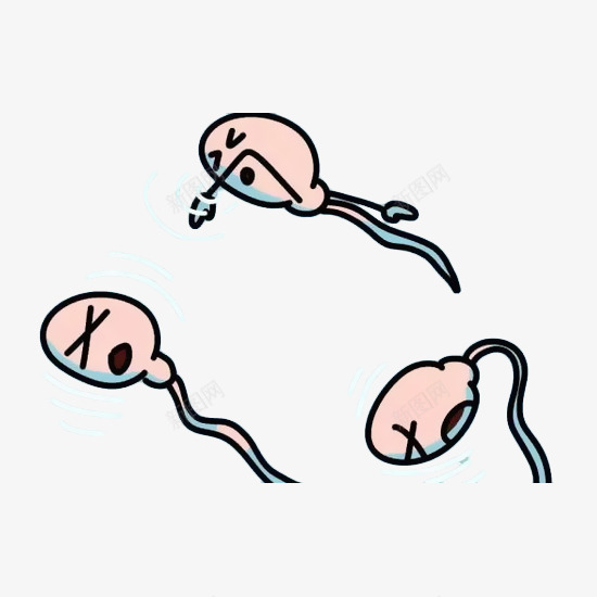 卡通精子游泳累死png免抠素材_新图网 https://ixintu.com 人类 卡通 性主题 插画 游泳 生殖 精子 累死 繁衍