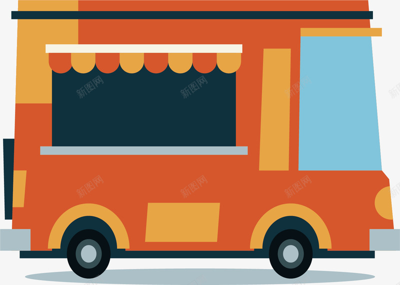 彩色的美食餐车矢量图ai免抠素材_新图网 https://ixintu.com 小店 小车 彩色 美食 美食车 零售 餐车 矢量图