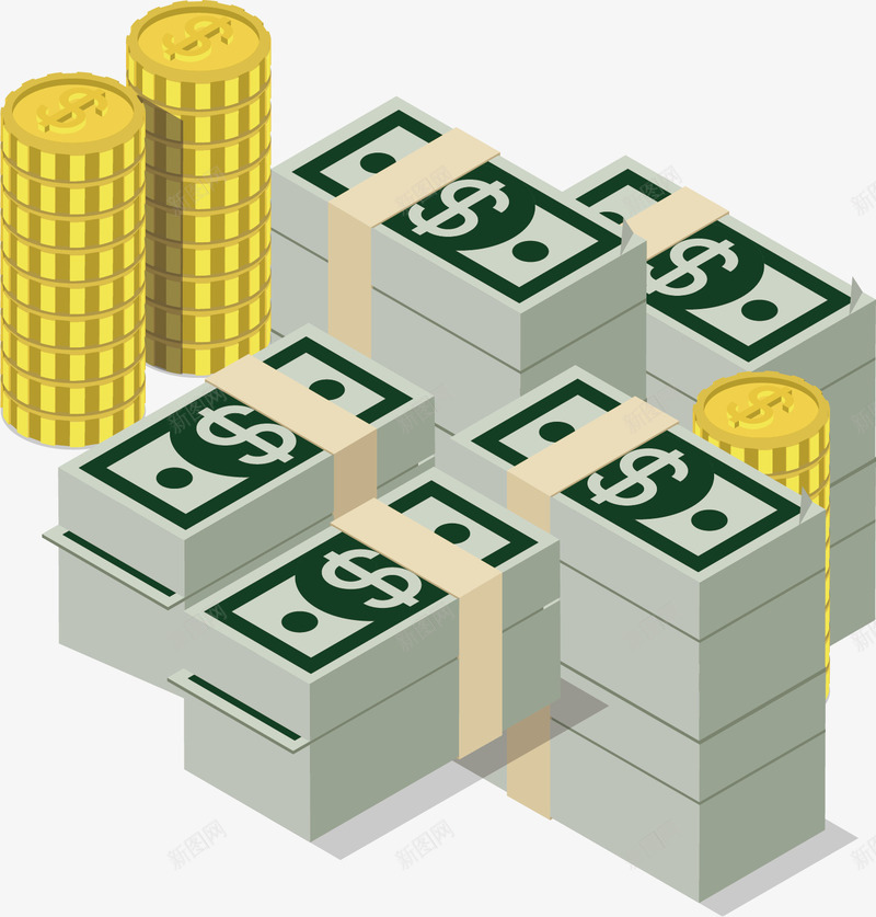 卡通现金金币矢量图ai免抠素材_新图网 https://ixintu.com 值钱 卡通 手绘 水彩 设计 金币 金钱 矢量图