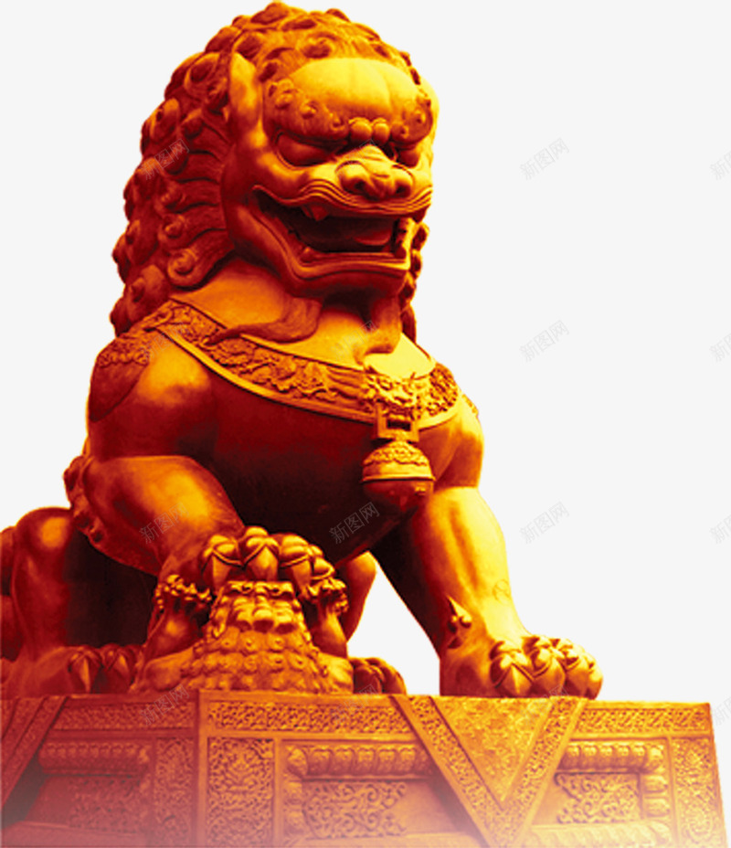 高大雄伟金色的雄狮png免抠素材_新图网 https://ixintu.com 金色 雄伟 雄狮 高大