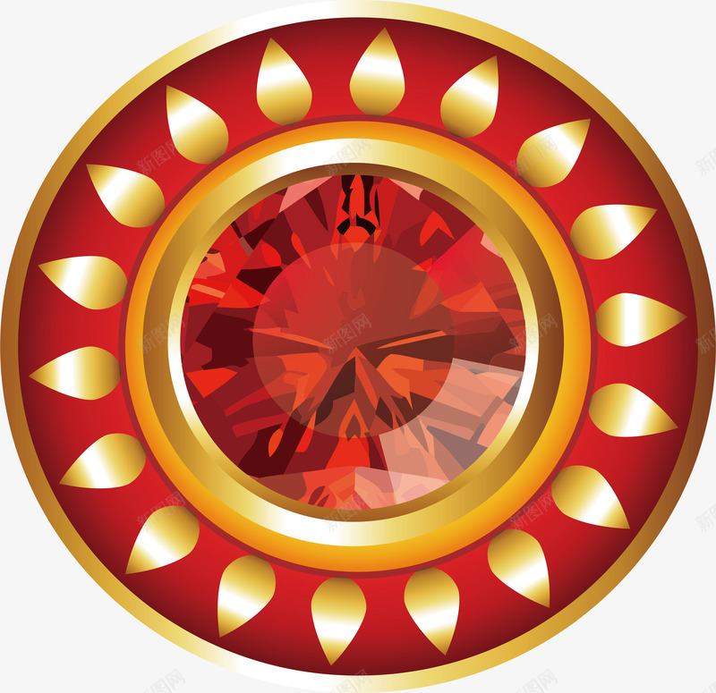 红宝石花纹矢量图eps免抠素材_新图网 https://ixintu.com 宝石 珠宝 矢量png 精美宝石 精美珠宝 红宝石 矢量图