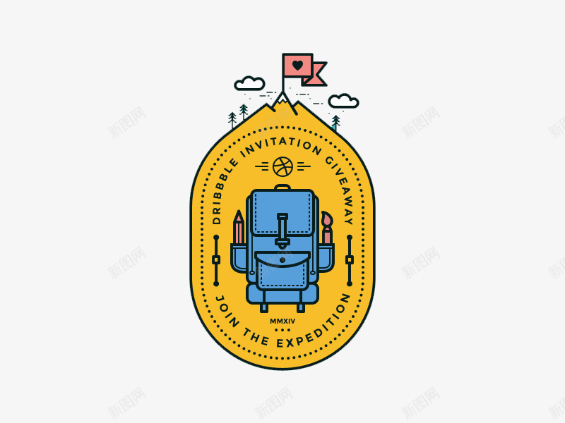 扁平化户外运动图标png_新图网 https://ixintu.com H5页面素材 创意卡通元素 卡通 户外 扁平化 扁平素材 电商卡通 登山包 网页设计卡通 背包