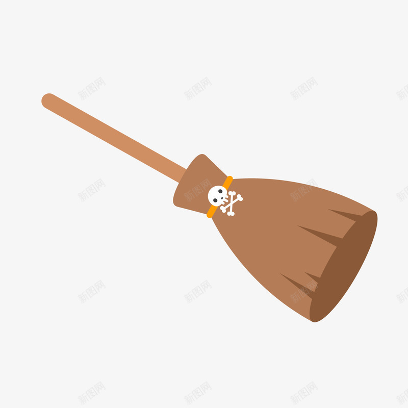 咖啡色卡通万圣节魔法扫帚矢量图ai免抠素材_新图网 https://ixintu.com 万圣节 卡通 咖啡色 扫帚 节日 魔法扫帚 矢量图
