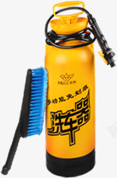 黄色洗车器蓝色刷子汽车用品png免抠素材_新图网 https://ixintu.com 刷子 汽车 用品 蓝色 黄色