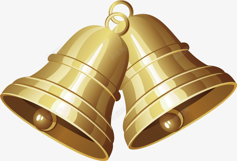 金色铃铛双节钜惠png免抠素材_新图网 https://ixintu.com 金色 铃铛