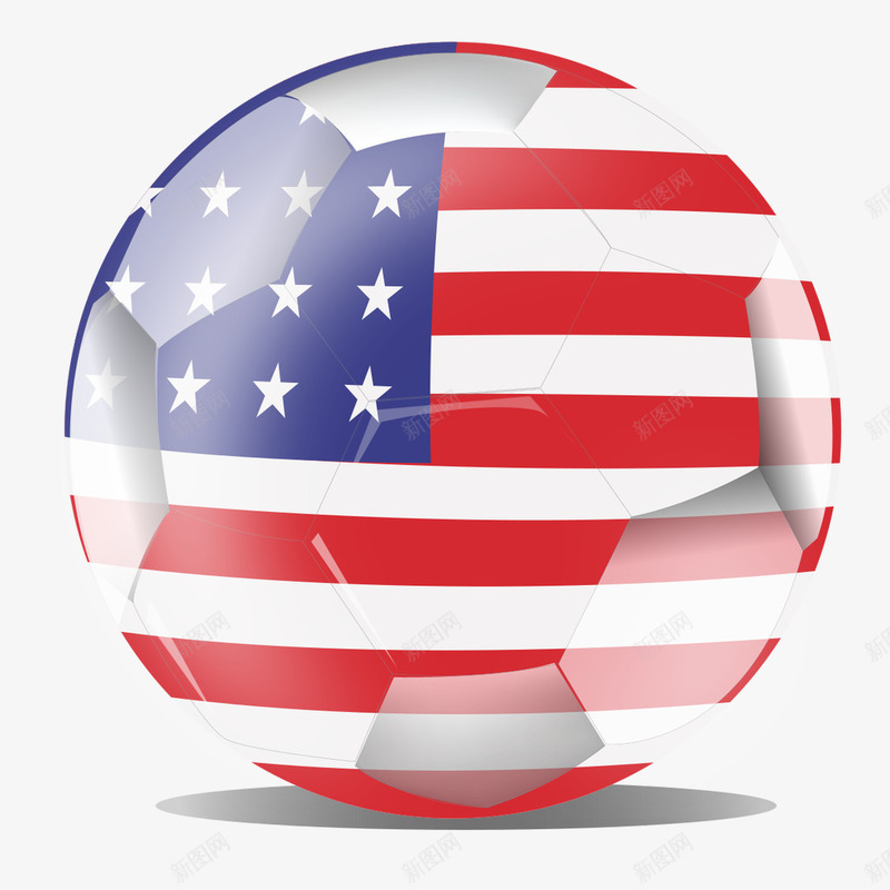 美国国旗足球矢量图eps免抠素材_新图网 https://ixintu.com 国旗足球 矢量足球 美国 美国国旗 矢量图