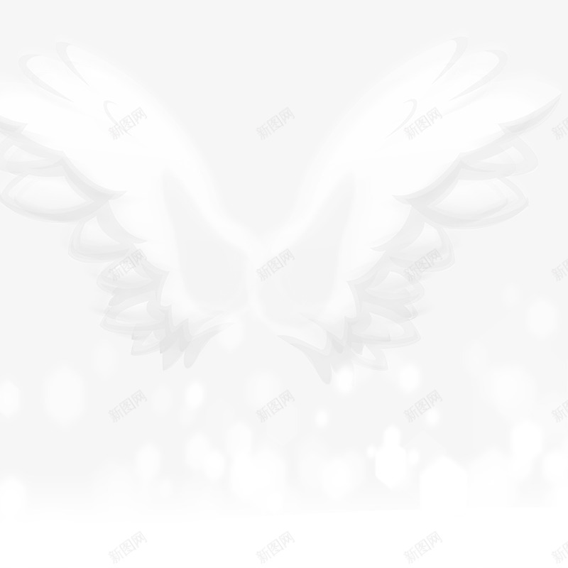 白色的天使之翼psd免抠素材_新图网 https://ixintu.com 天使 天使与魔鬼 天使羽翼 白色 翅膀