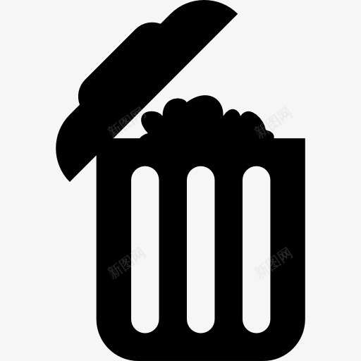 满垃圾桶图标png_新图网 https://ixintu.com 回收站 垃圾 垃圾桶 垃圾桶小图标 基本图标 容器 工具和器具 标志 满了