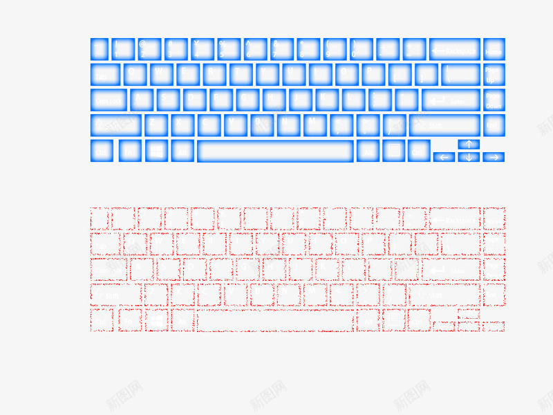 高科技投影键盘psd免抠素材_新图网 https/ixintu.