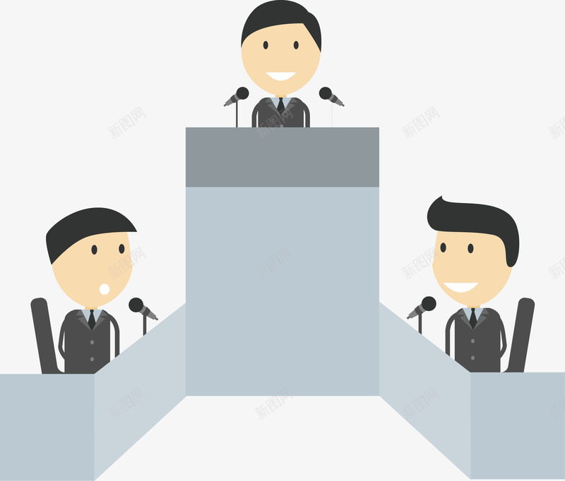 卡通商务人物元素png免抠素材_新图网 https://ixintu.com PPT 人物 信息图 卡通小人 商业 插画 演讲 选举